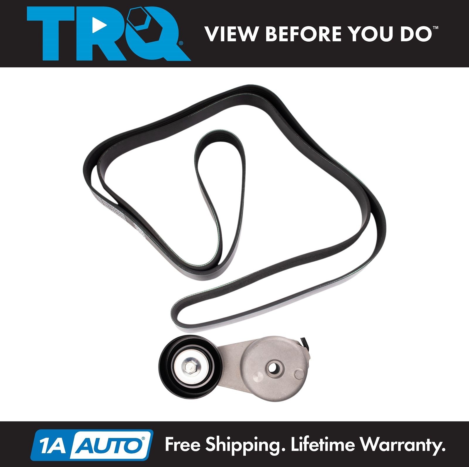 TRQ Serpentine Drive Belt Component Kit Fits Various Makes and Models