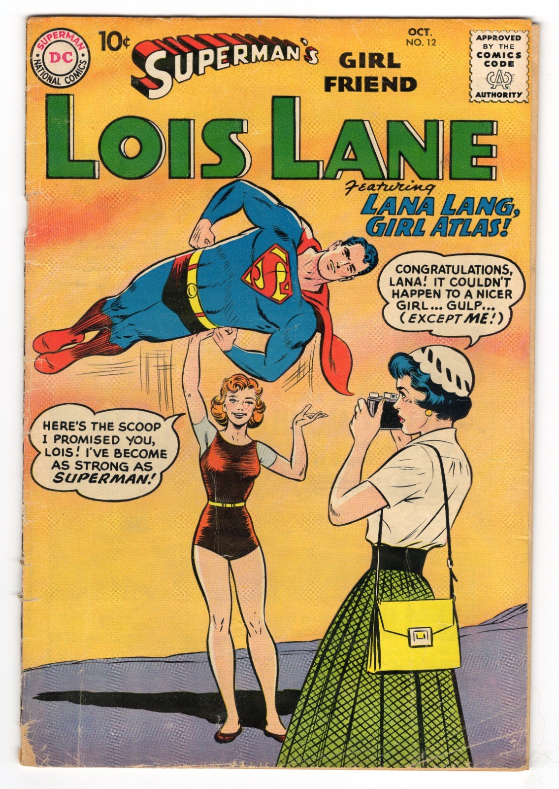 Superman\'s Girlfriend Lois Lane 12 1959 DC Comics VG 4.0 Aquaman Lana Lang