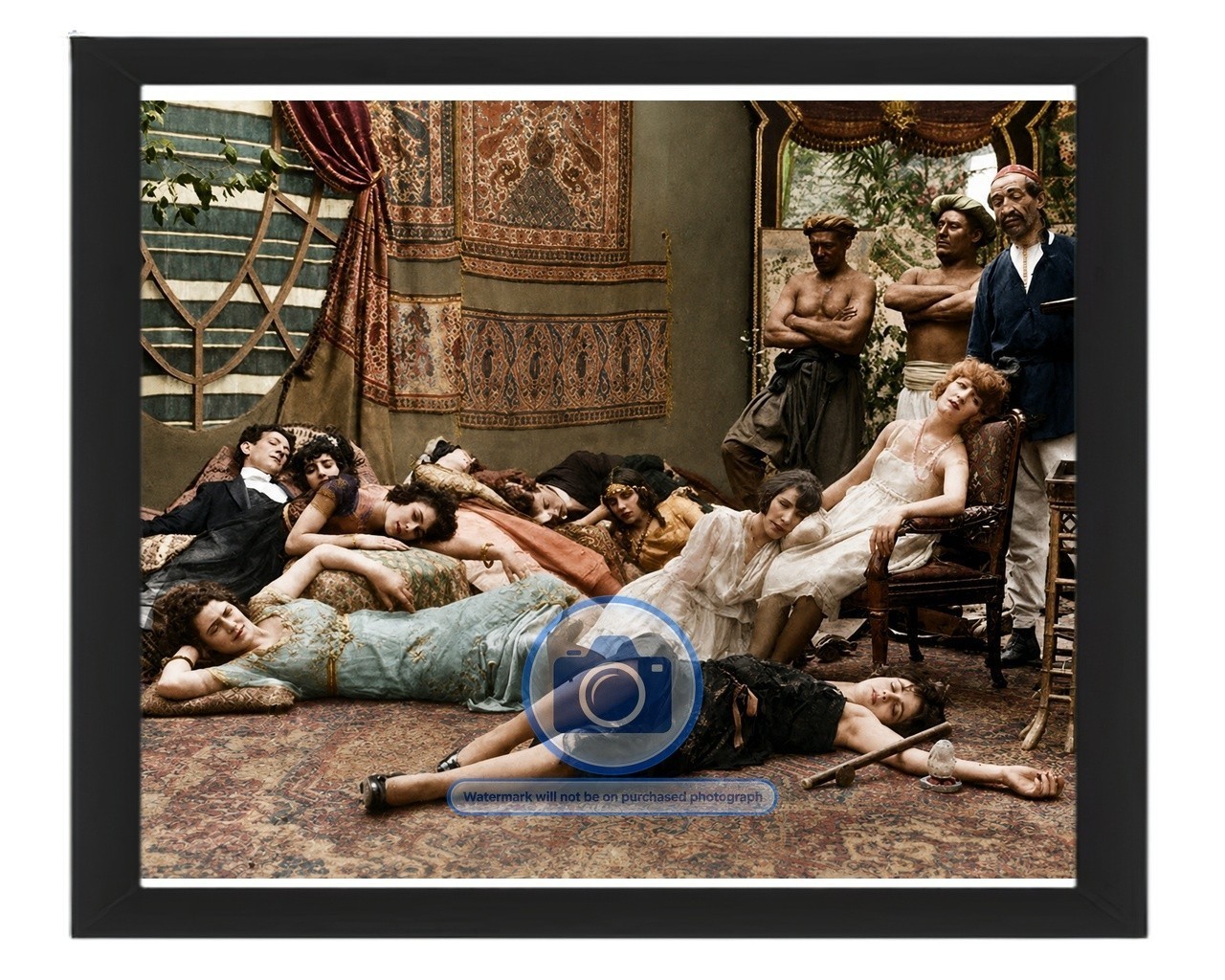 FRENCH OPIUM PARTY 1918 HISTORIC COLORIZED 8X10 PHOTO FRENCH OPIUM PARTY 1918 HISTORIC COLORIZED 8X10 PHOTO