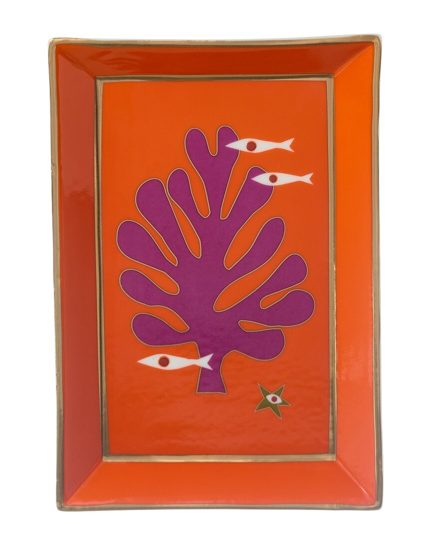 Jonathan Adler Playa Rectangle Tray Orange Jonathan Adler Playa Rectangle Tray Orange
