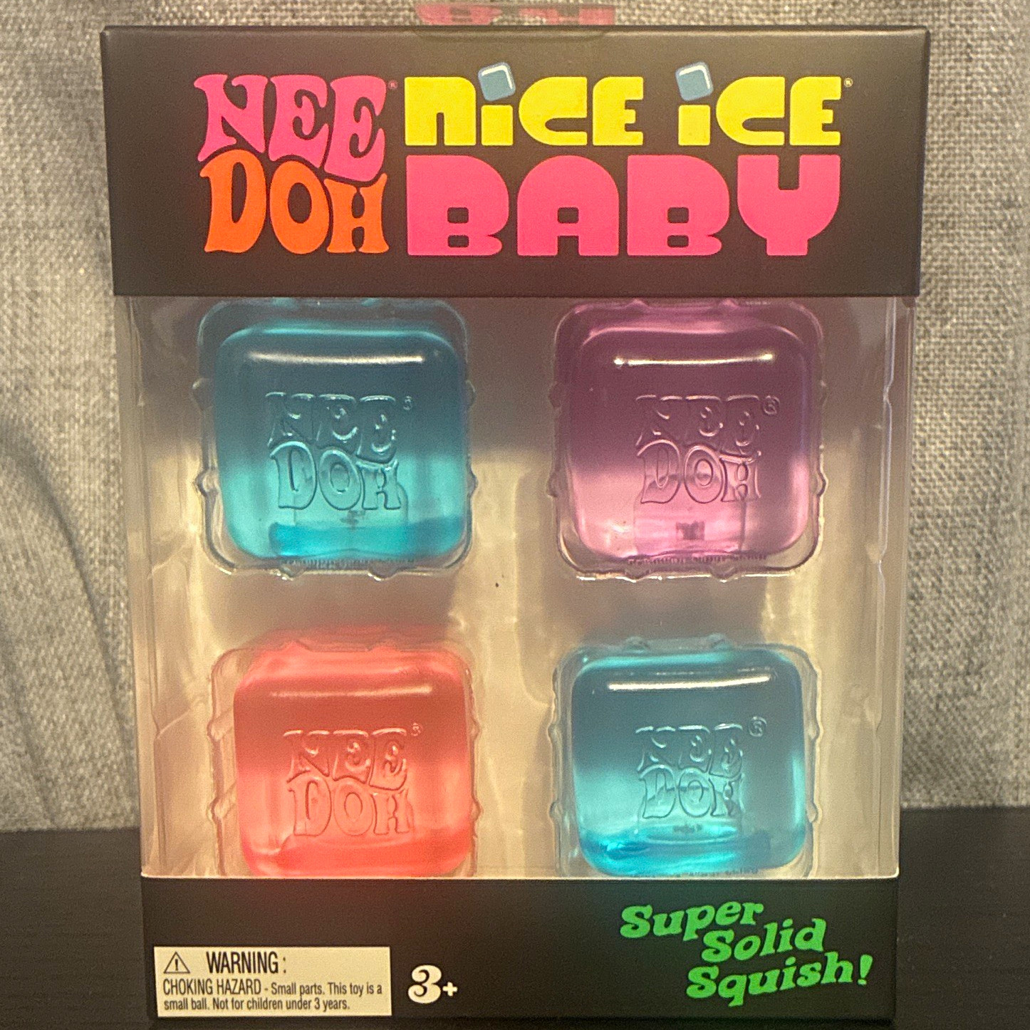 Schylling Nee Doh Nice Ice Baby Super Solid Squish Squeeze Ball Set 4 Pack Schylling Nee Doh Nice Ice Baby Super Solid Squish Squeeze Ball Set 4 Pack