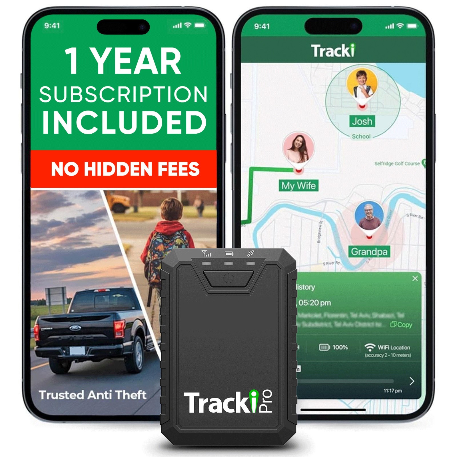 Tracki Pro GPS Tracker Car Vehicle Magnetic 4G 12 Month Subscription Included Tracki Pro GPS Tracker Car Vehicle Magnetic 4G 12 Month Subscription Included