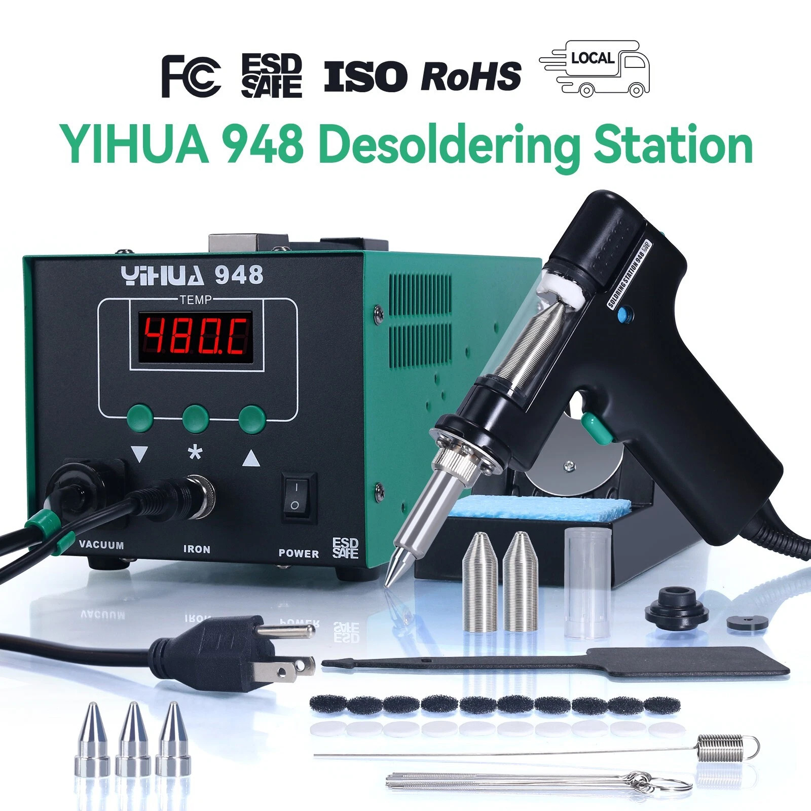 YIHUA 948D-I Desoldering Station 110W Vacuum Pump Digital Soldering Station