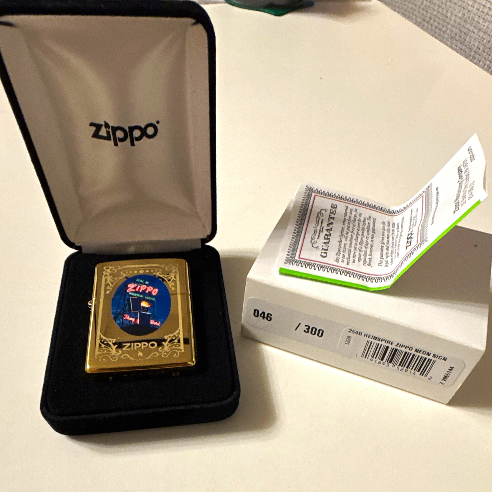 Zippo 254B Reinspire Neon Sign Lighter Limited Edition 046/300 w/ Box Case