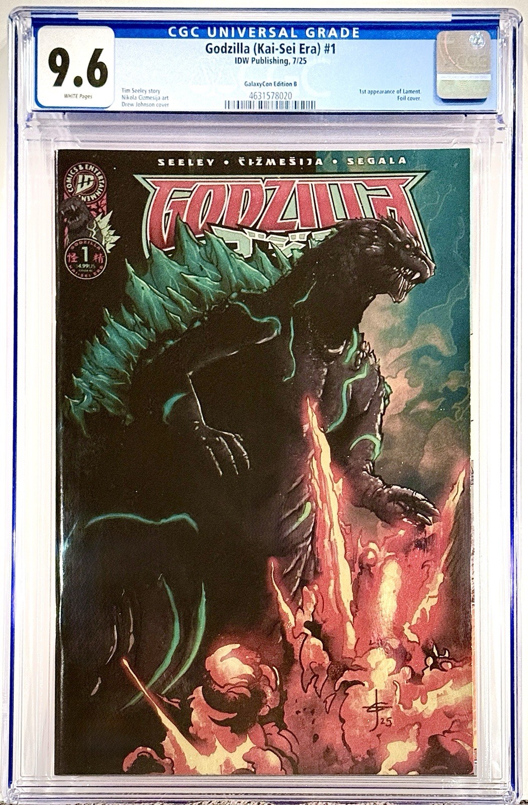 Godzilla (Kai-Sei Era) #1 - CGC 9.6 GalaxyCon Exclusive Foil Johnson Variant
