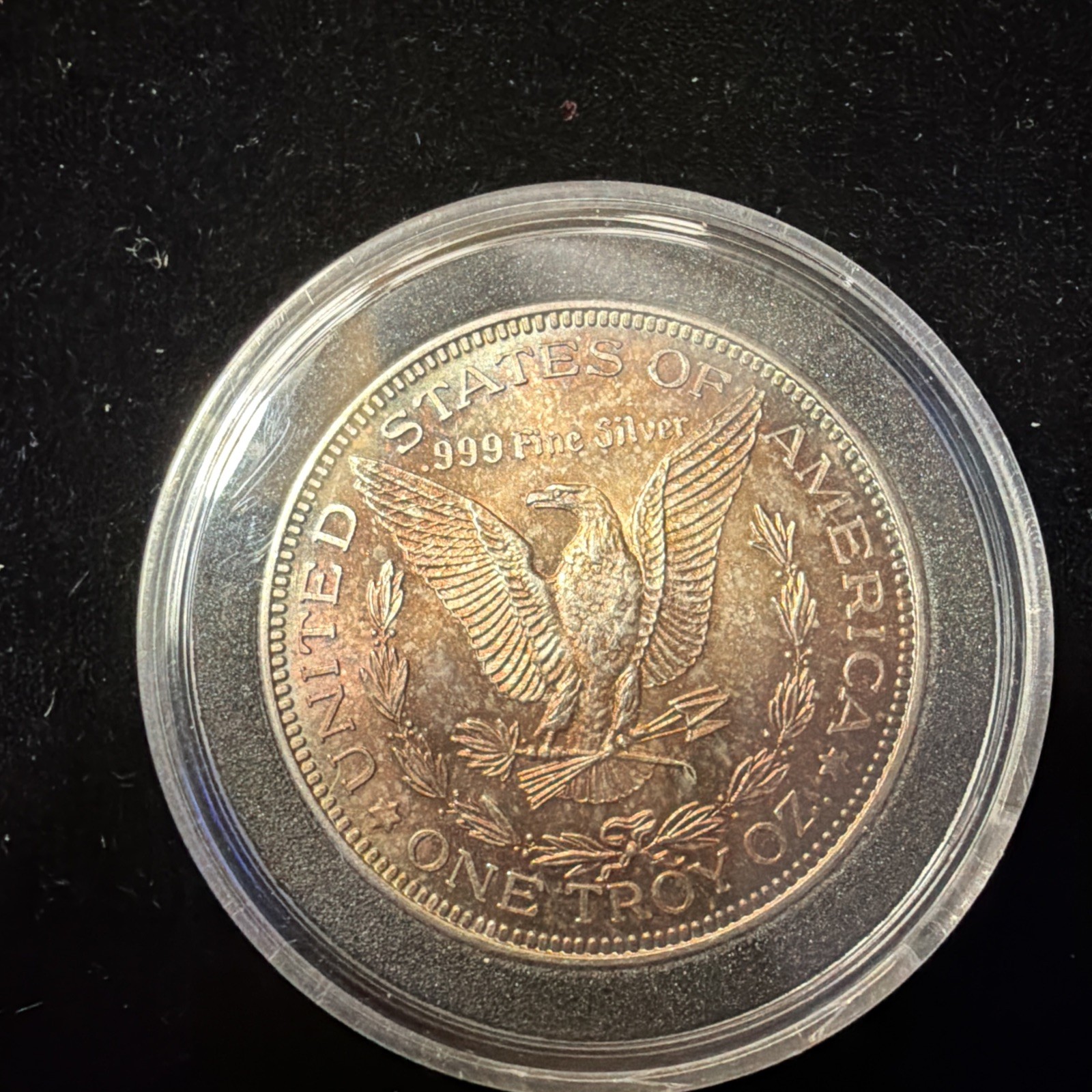 TONER Beatifully Toned Vintage 1 oz .999 Silver Morgan Round, TONER Beatifully Toned Vintage 1 oz .999 Silver Morgan Round,