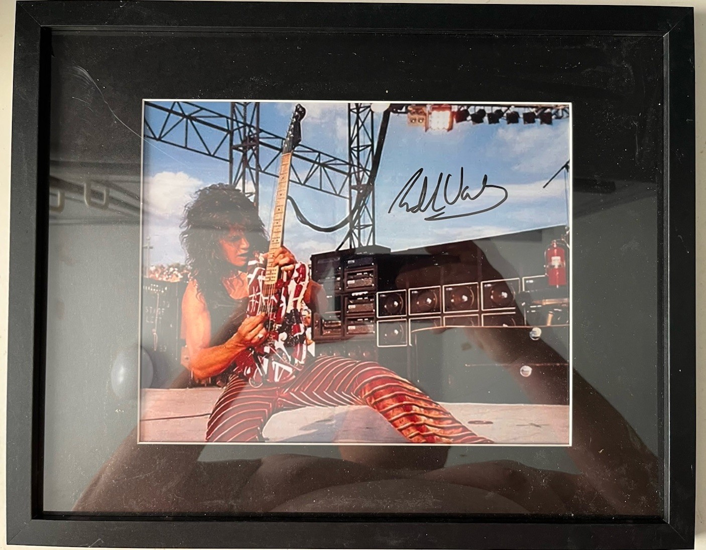 Eddie Van Halen signed autographed photo 8x10 framed 11x14 COA Hologram