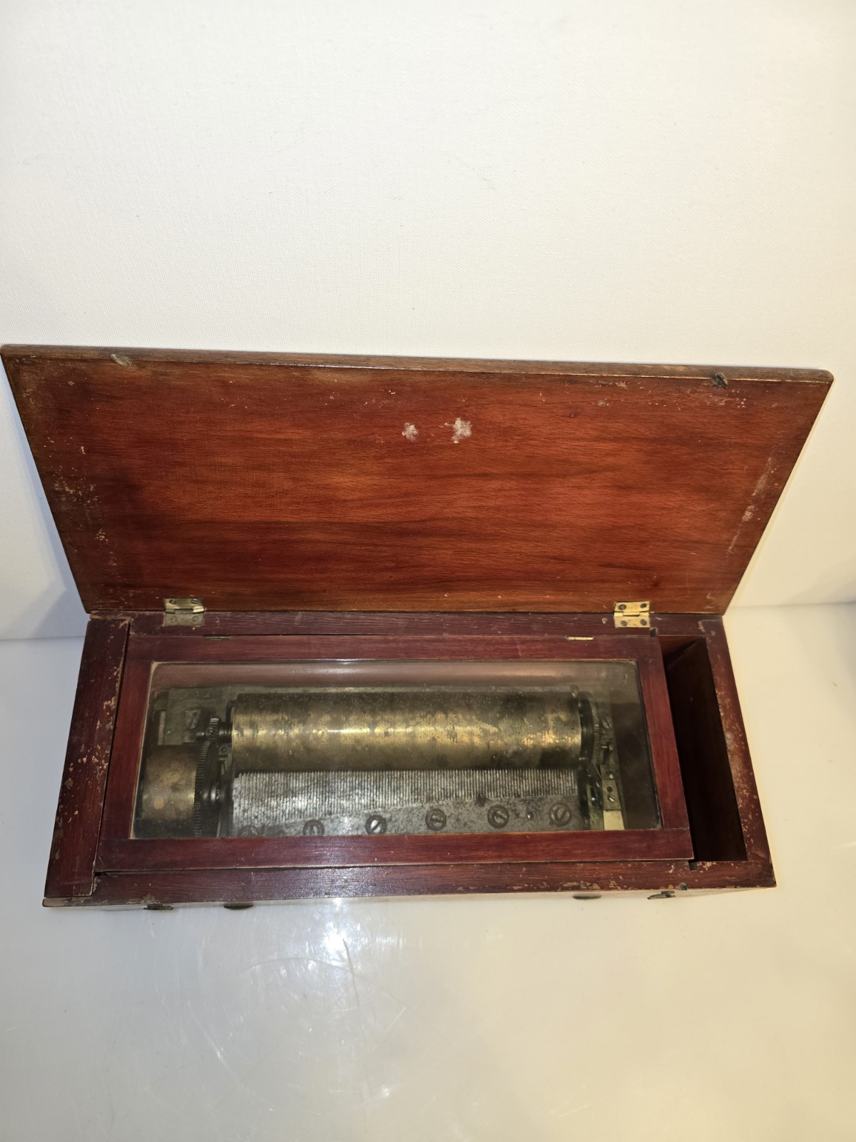 Rare Antique Key-winding Cylinder Music Box 19th-century Swiss Ducommun Girod 