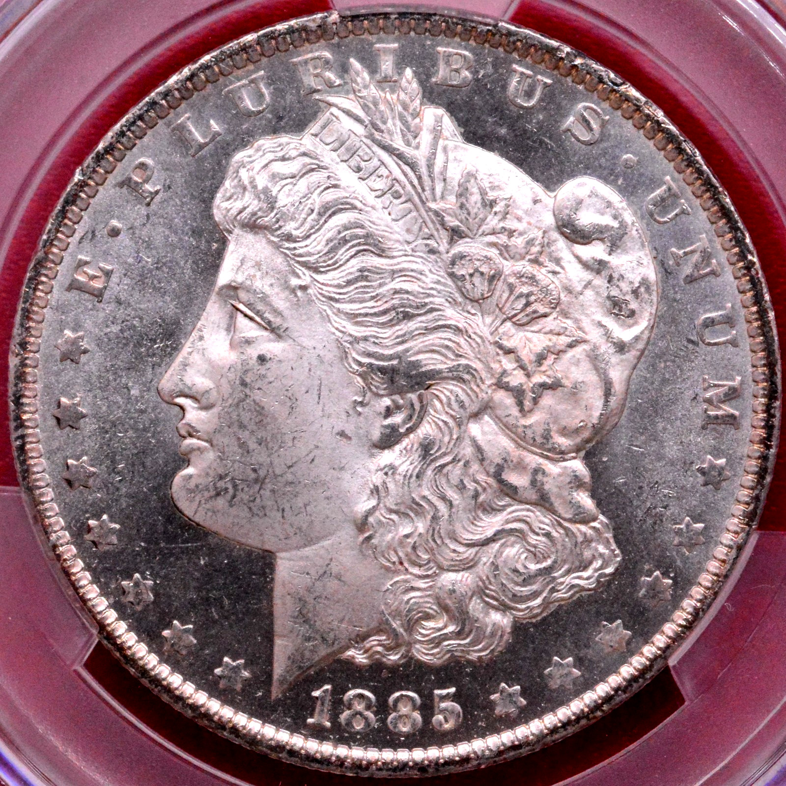 CAC MS-64 PL 1885-O MORGAN DOLLAR CAC MS-64 PL 1885-O MORGAN DOLLAR