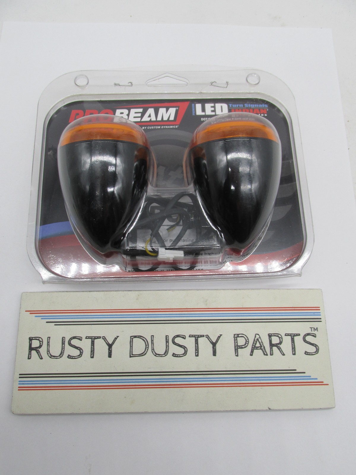Custom Dynamics Pro Beam LED Indian Black Turn Signal Set PB-IND-RTS-A-B