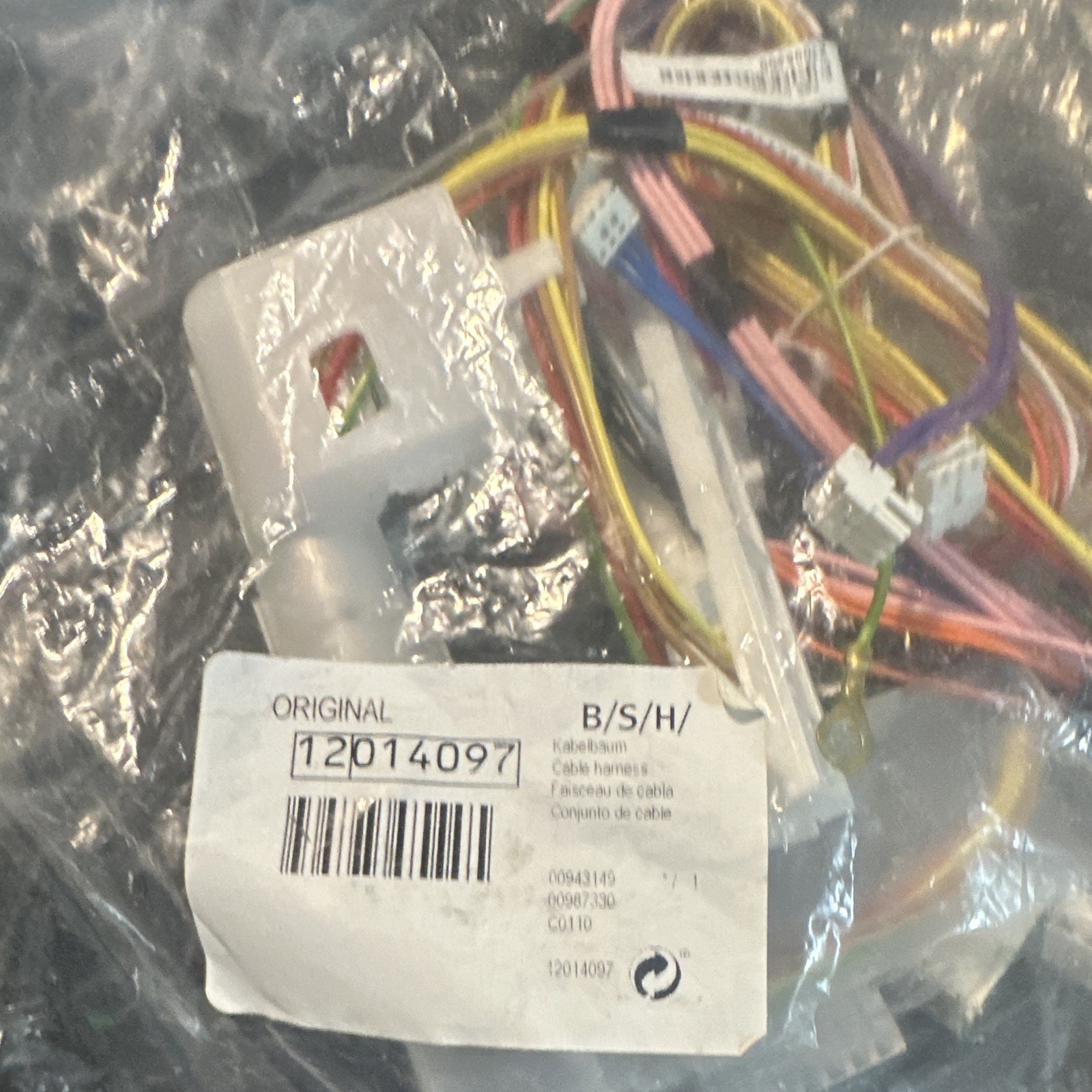 BSH Washer/Dryer Wire Harness Cable Loom 12014097 Multicolor Assembly BSH Washer/Dryer Wire Harness Cable Loom 12014097 Multicolor Assembly