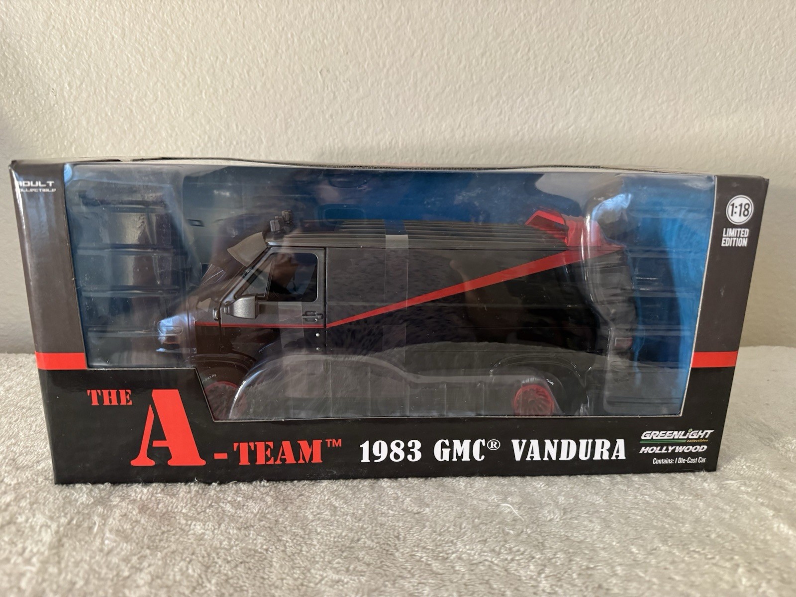 Greenlight Hollywood 1:18 The A-Team 1983 GMC Vandura Diecast Limited Edition