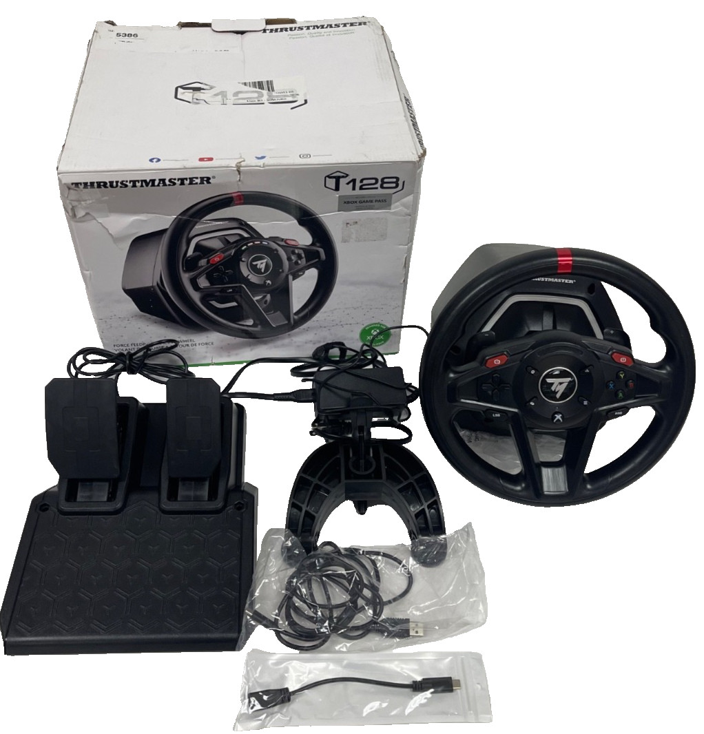 Thrustmaster T128 Force Feedback Racing Wheel & Pedals Xbox/PC Version TESTED