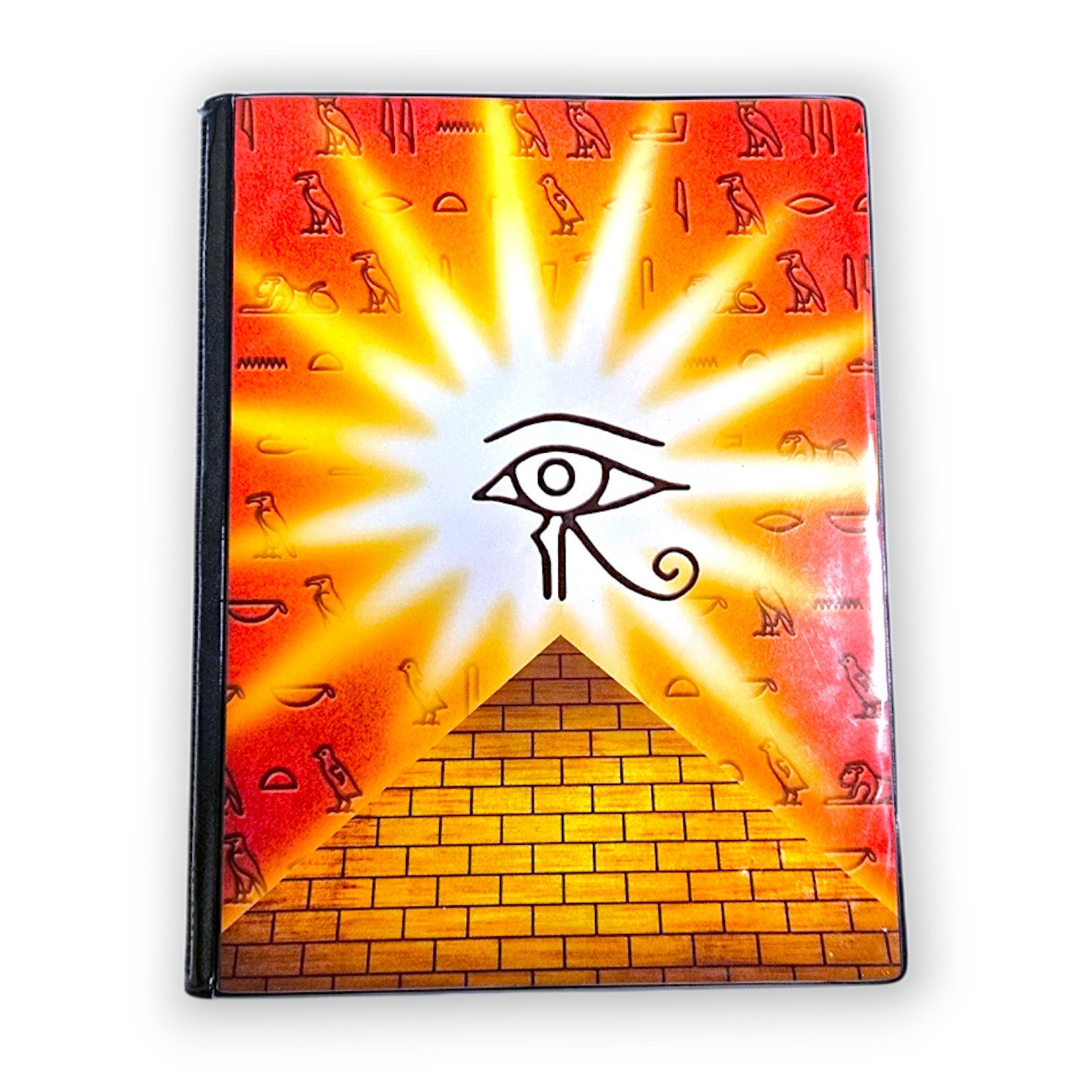 Vtg 2002 Yu-Gi-Oh ToySite 4-Pocket Card Binder Portfolio Eye of Anubis Pyramid Vtg 2002 Yu-Gi-Oh ToySite 4-Pocket Card Binder Portfolio Eye of Anubis Pyramid