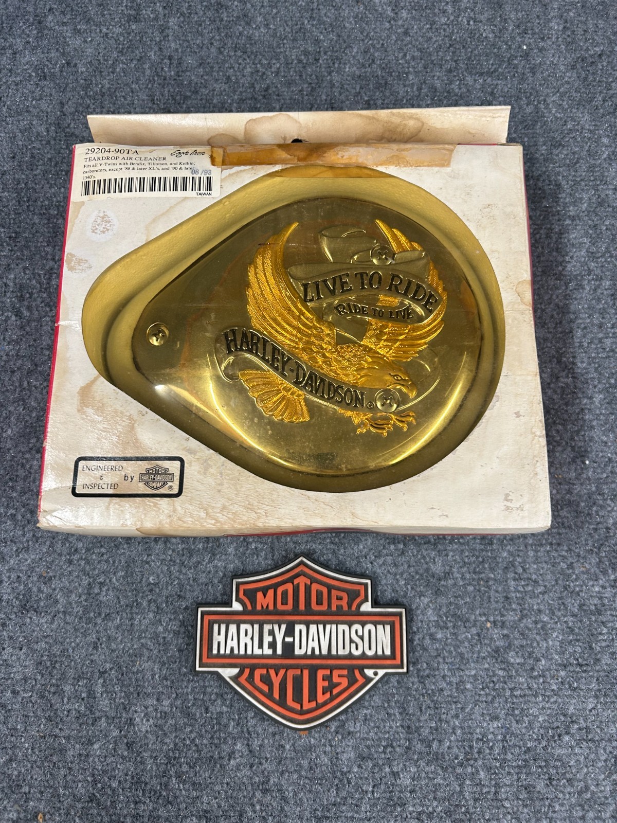 EAGLE IRON HARLEY-DAVIDSON V-TWIN TEAR DROP AIR CLEANER 29204-90TA EAGLE IRON HARLEY-DAVIDSON V-TWIN TEAR DROP AIR CLEANER 29204-90TA