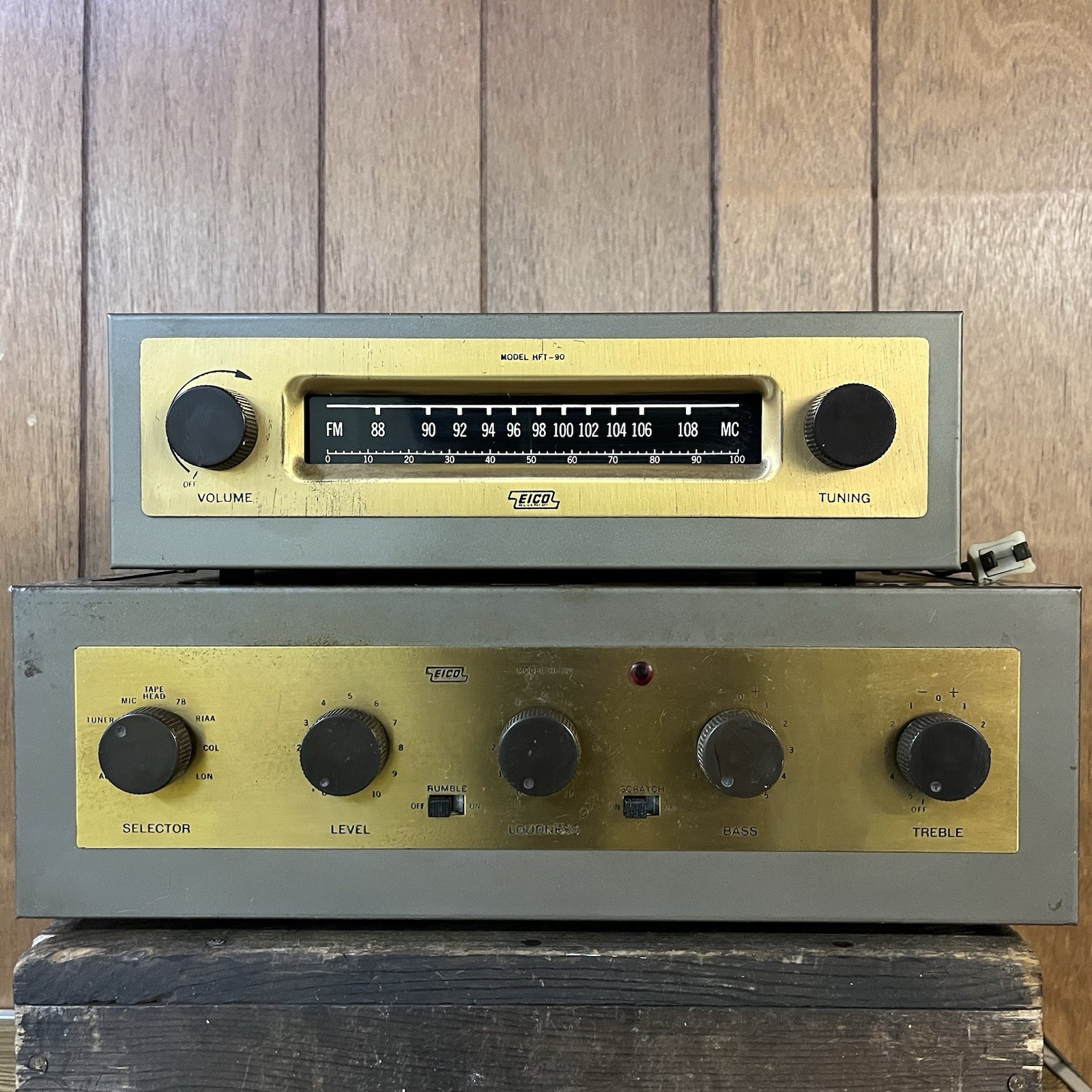 EICO HF-32 & HFT-90 Tube Amplifier Vintage Hi-Fi Amp USA Untested Powers On EICO HF-32 & HFT-90 Tube Amplifier Vintage Hi-Fi Amp USA Untested Powers On