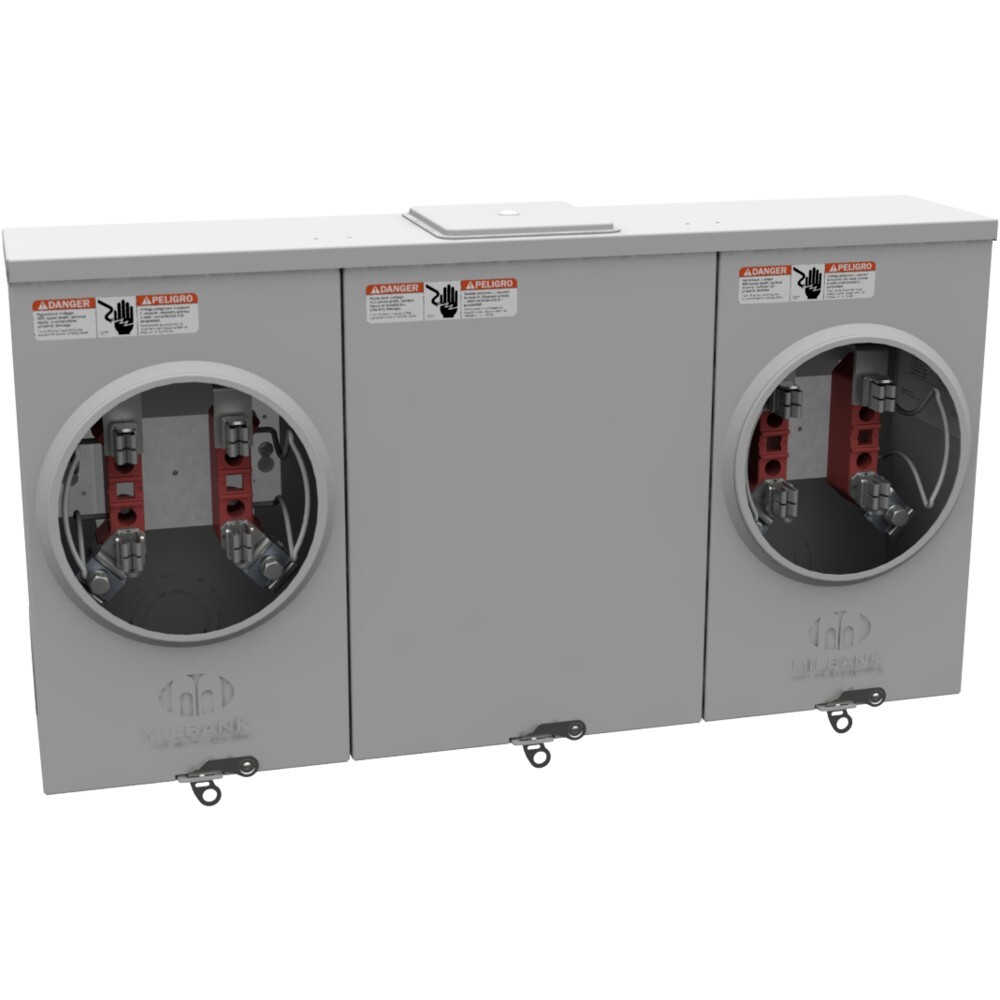 MILBANK U1252-X 200A DUAL METER CAN SOCKET OVERHEAD/UNDERGROUND BRAND NEW