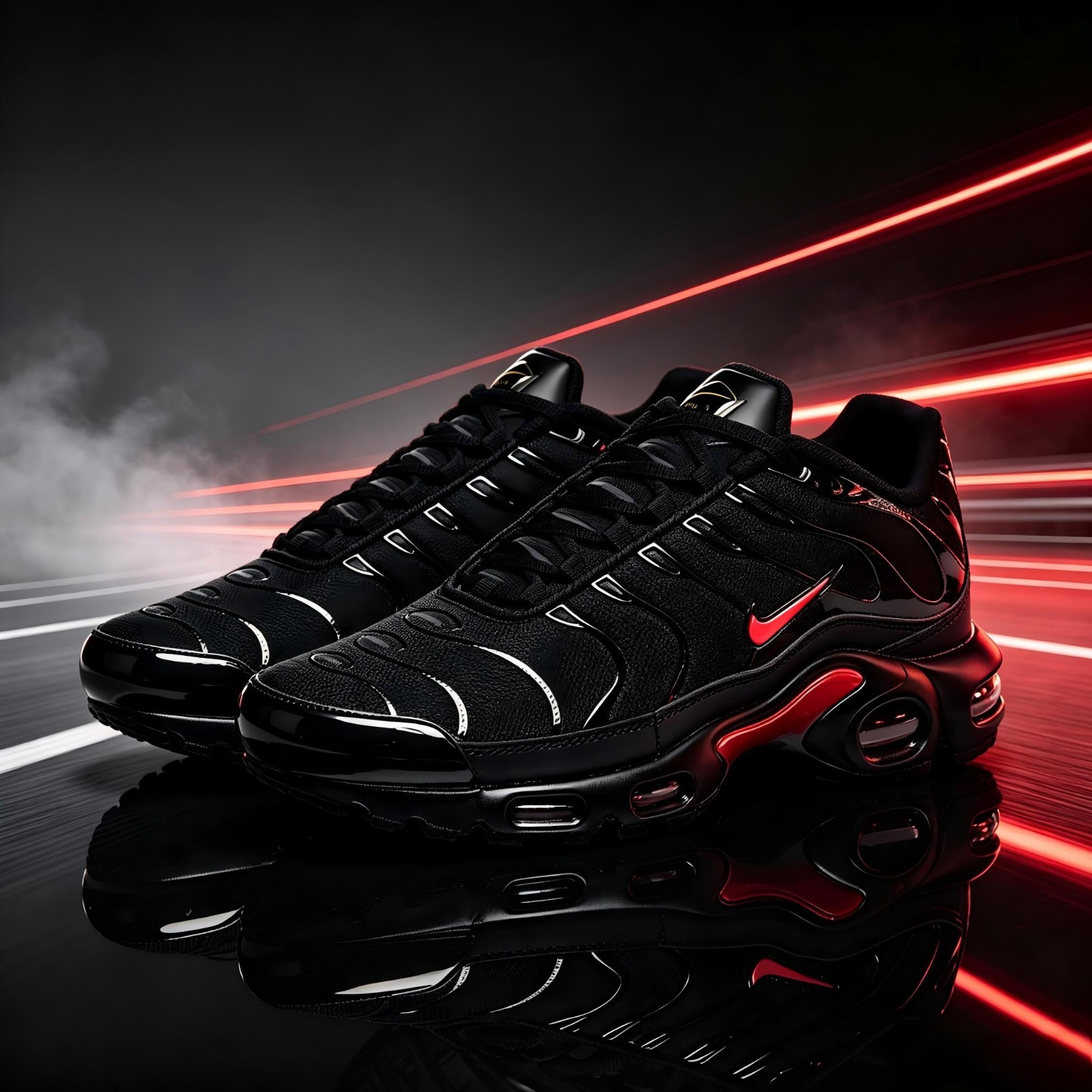 2026 Nike Air Max Plus Men's Shoes Running Sneaker Trainer Black Red