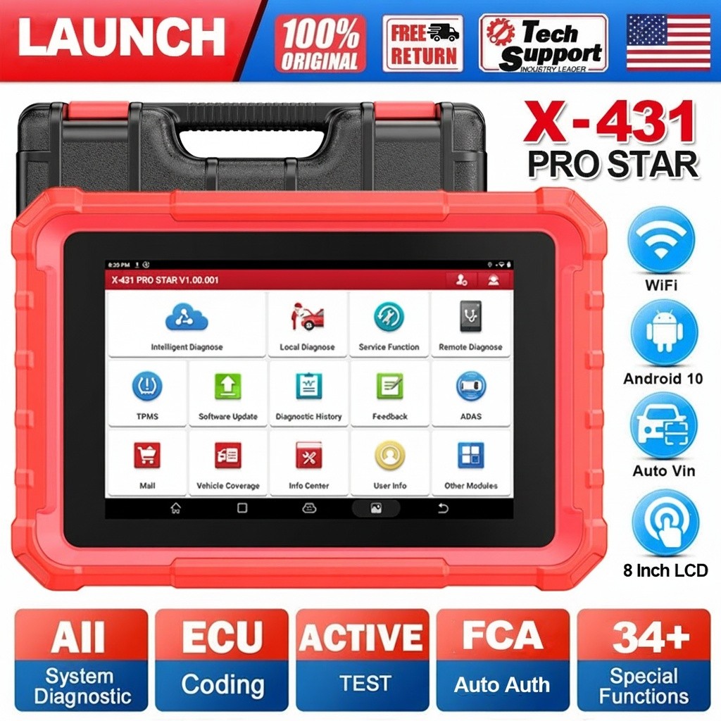 LAUNCH X431 Pro Star Bidirectional All Systems Car OBD2 Scanner Key Coding Tool