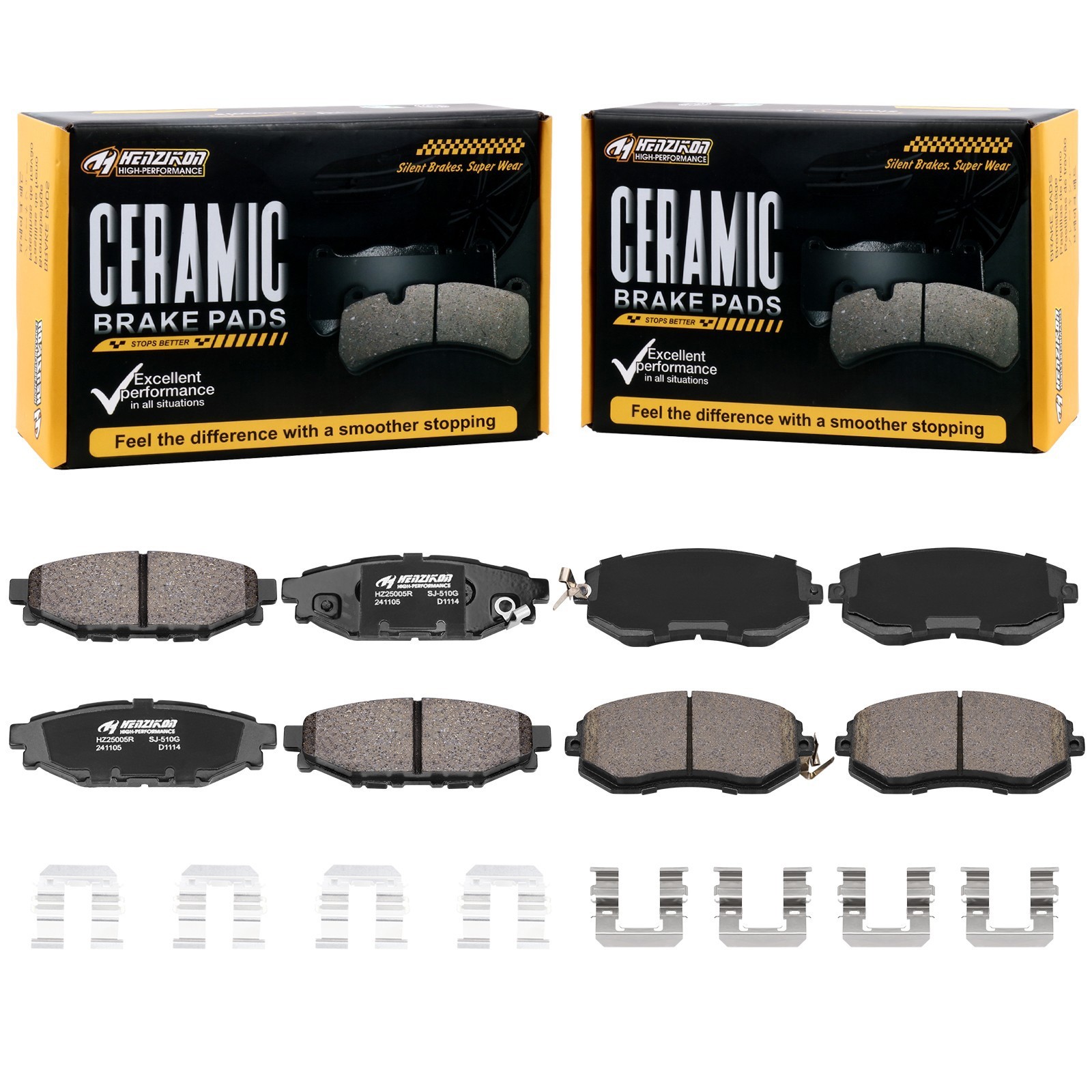 For 2013 -2015 Subaru Forester BRZ Impreza Front & Rear Ceramic Brake Pads