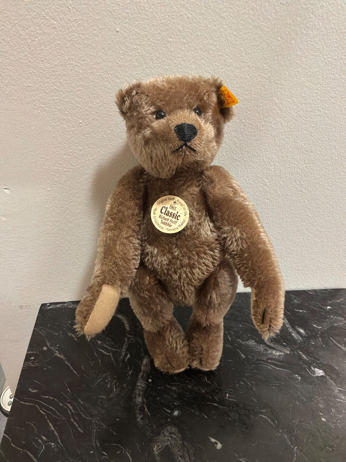 Steiff Classic 1905 Richard Steiff Teddy Bear Mohair 25cm EAN001789 Tag & button