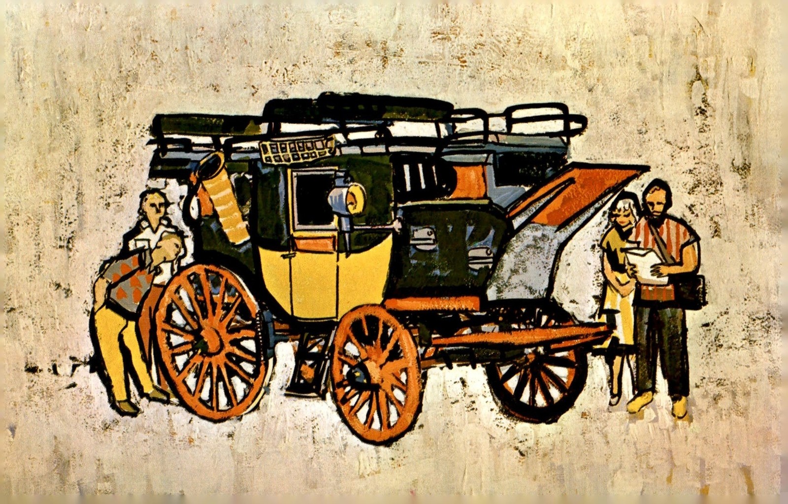 Road Coach in Gannon Museum of Wagons, Mabton, Washington Postcard Road Coach in Gannon Museum of Wagons, Mabton, Washington Postcard