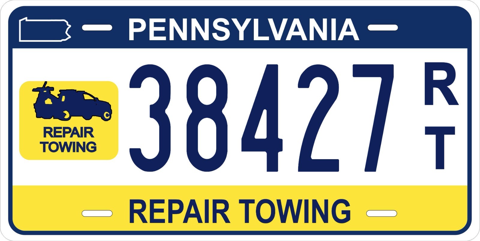 Custom Pennsylvania REPAIR TOWING License Plate – Personalized Plate Custom Pennsylvania REPAIR TOWING License Plate – Personalized Plate