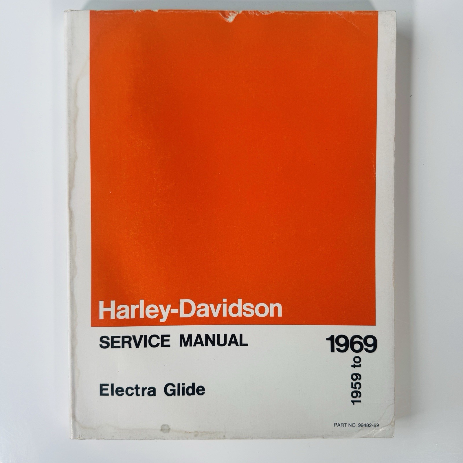 Vintage Harley-Davidson 1959–1969 Electra Glide Service Manual 99482-69