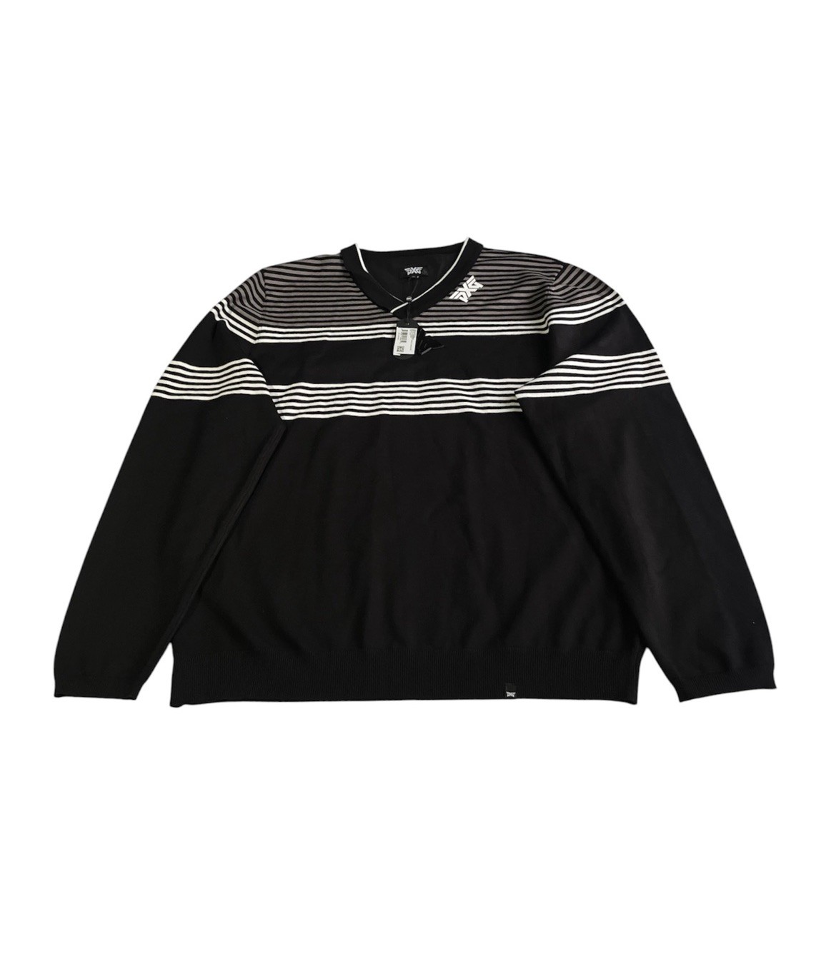 PXG Parsons Xtreme Golf Multi-Striped Sweater Men’s XL Black V-Neck Pullover PXG Parsons Xtreme Golf Multi-Striped Sweater Men’s XL Black V-Neck Pullover