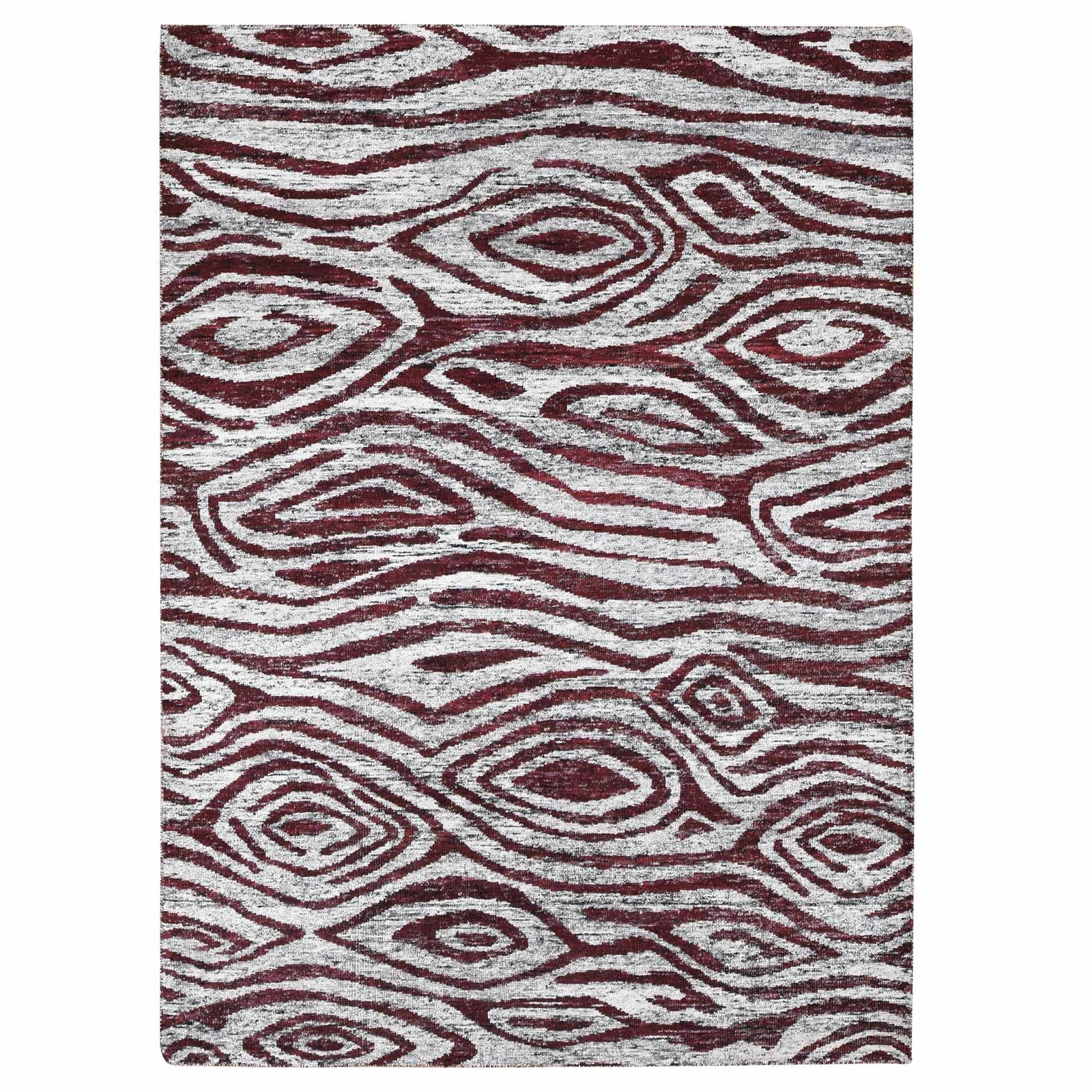 9\'x11\'7\'\' Ivory Man Made Silk Hand Knotted Tree Bark Design Oriental Rug R80816 9\'x11\'7\'\' Ivory Man Made Silk Hand Knotted Tree Bark Design Oriental Rug R80816