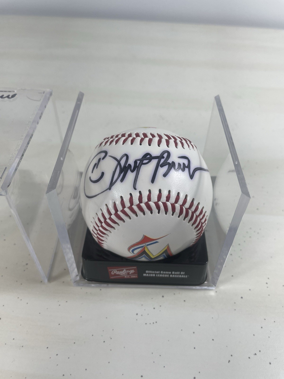 MIAMI MARLINS 2015 Team Autographed Baseball MLB Rookie JT Realmuto Brett Butler