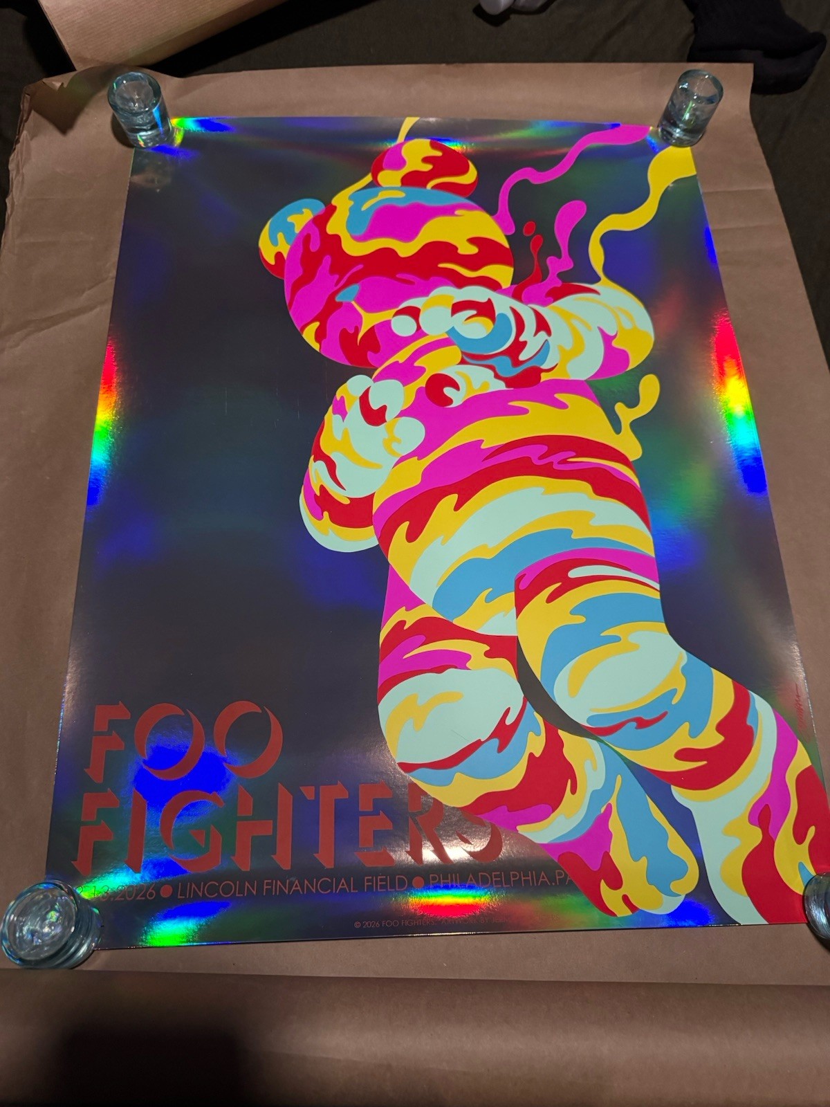 Foo Fighters Philadelphia Lincoln financial Foil poster #56/185