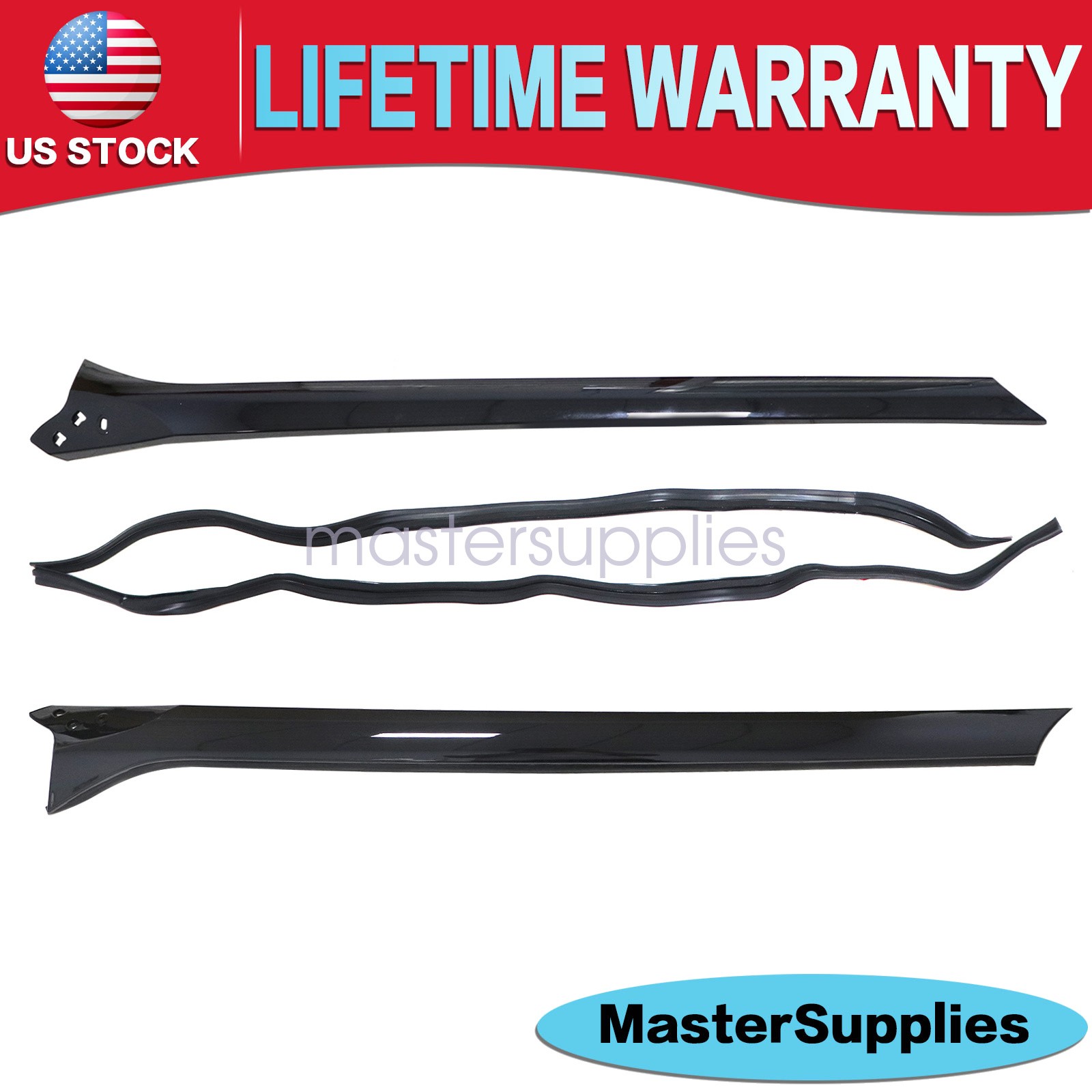 2Pcs Fit Range Rover 2013-2021 Left + Right side FRONT A-PILLAR TRIM Molding