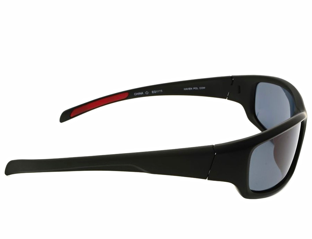 Foster Grant Men\'s Polarized Wrap Sunglasses Black Frame Gray Lenses FG1115 Foster Grant Men\'s Polarized Wrap Sunglasses Black Frame Gray Lenses FG1115