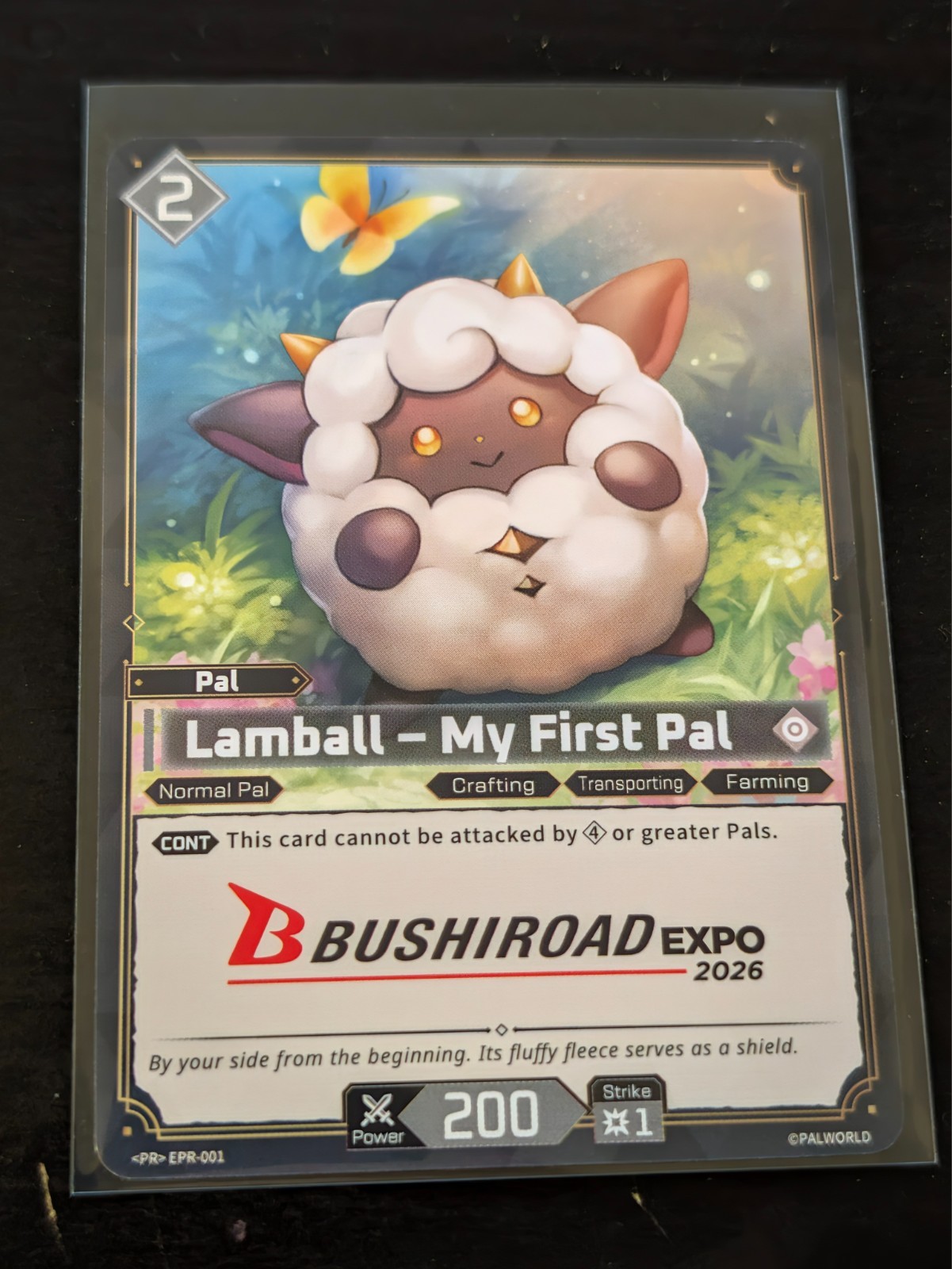Palworld TCG PR EPR-001 Lamball - My First Pal Gen Con Anime Expo 2026 Promo NM