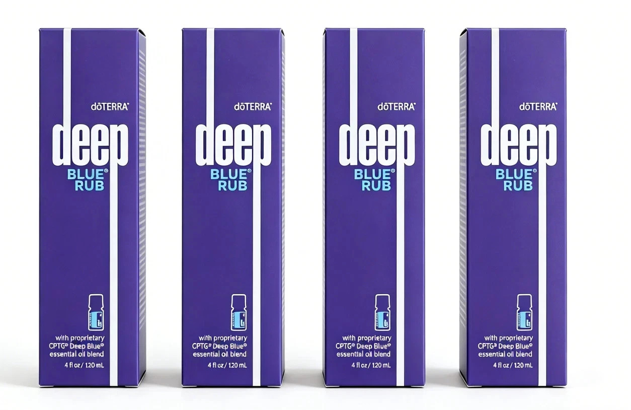 4 PACKS DoTerra Deep Blue Rub Topical Cream New Sealed 4oz / 120ml - US STOCK