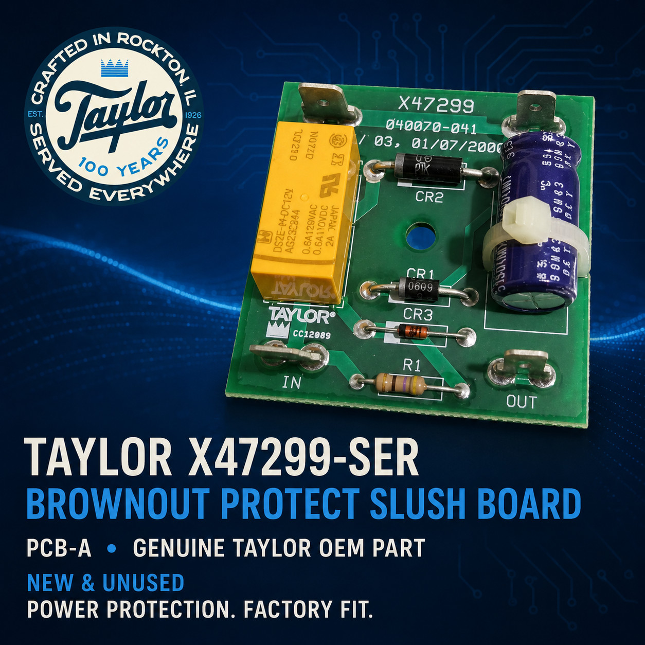 Taylor X47299-SER PCB-A Brownout Protect Slush Board – Genuine OEM