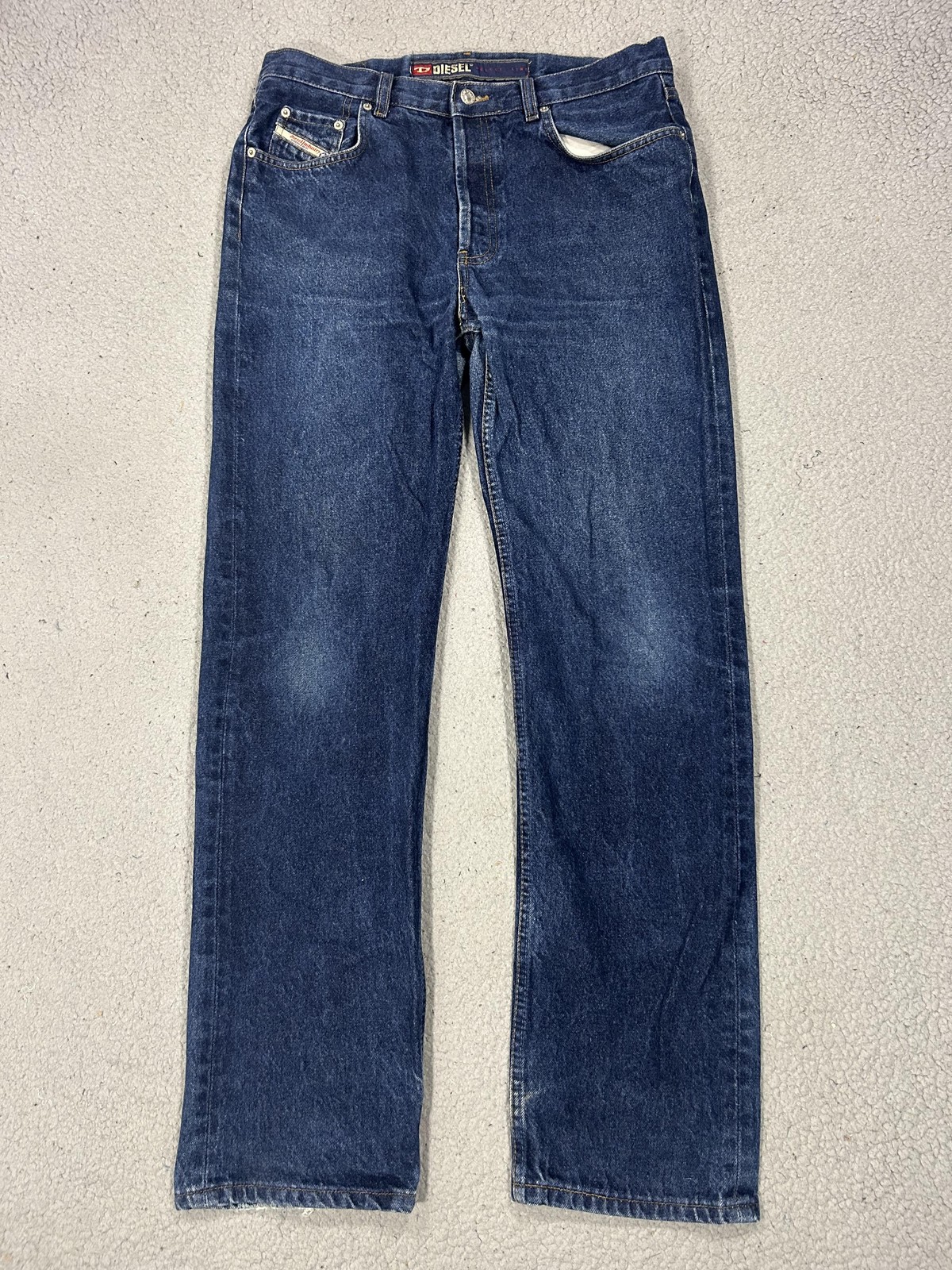 Diesel Industry Jeans Mens 34 Blue Distressed Medium Mod Snake Made In Italy