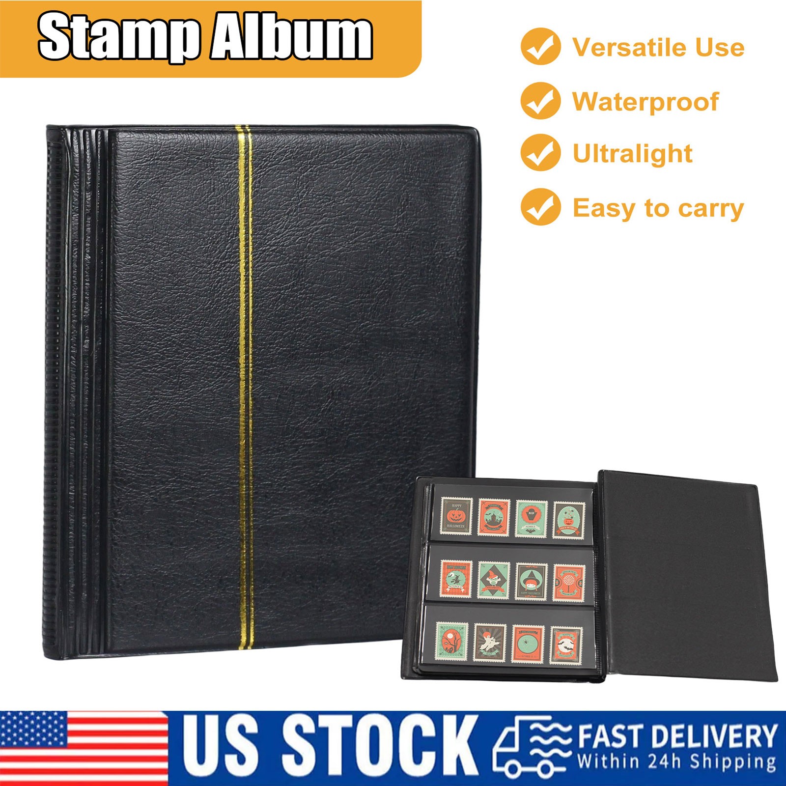 Durable Stamp Collection Album with 20 Sheets, Perfect for Hobbyists Durable Stamp Collection Album with 20 Sheets, Perfect for Hobbyists