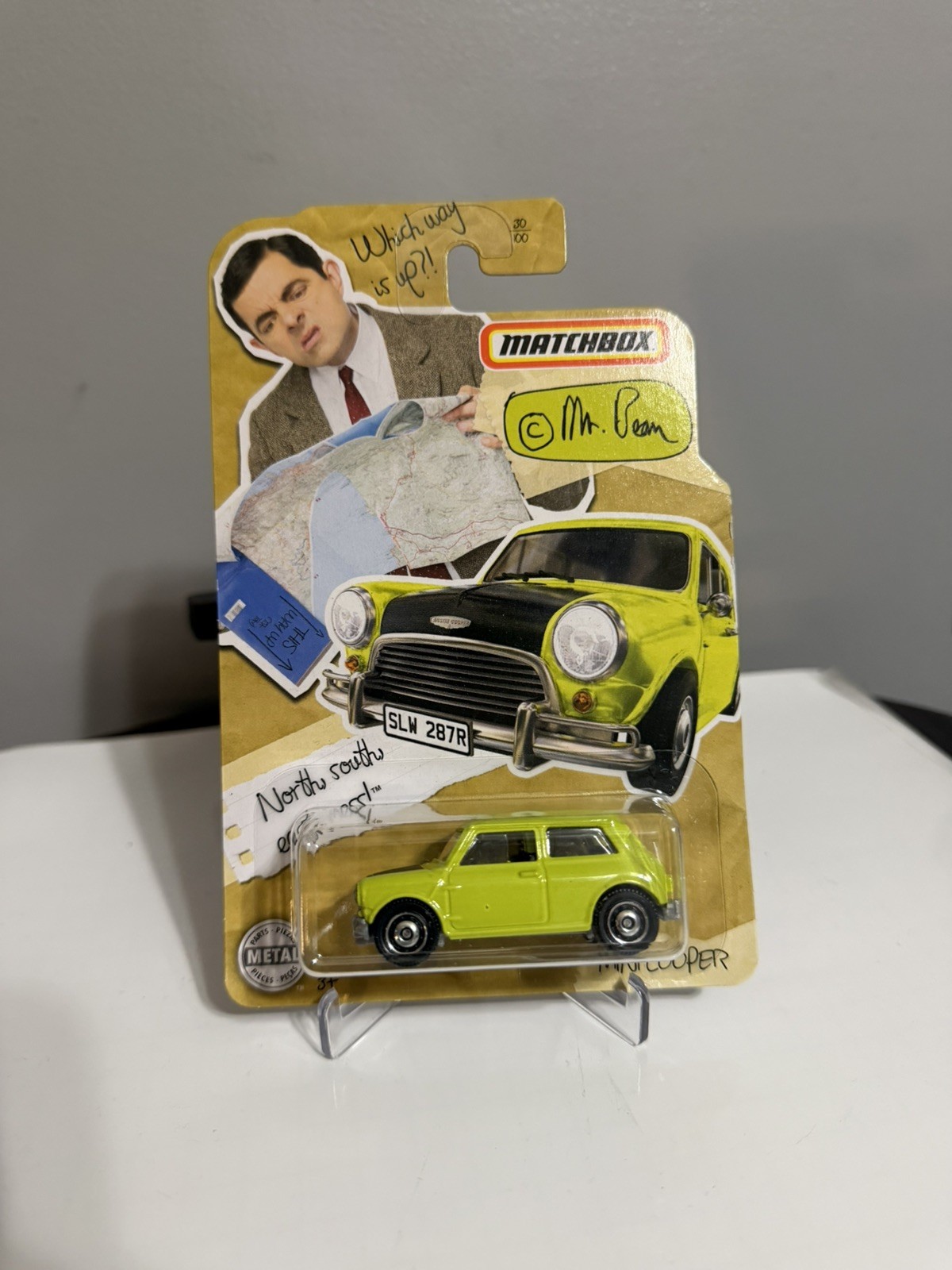 Matchbox Mini Cooper Mr Bean Metal 30/100 Mattel Diecast Memorabilia 1/64 scale Matchbox Mini Cooper Mr Bean Metal 30/100 Mattel Diecast Memorabilia 1/64 scale