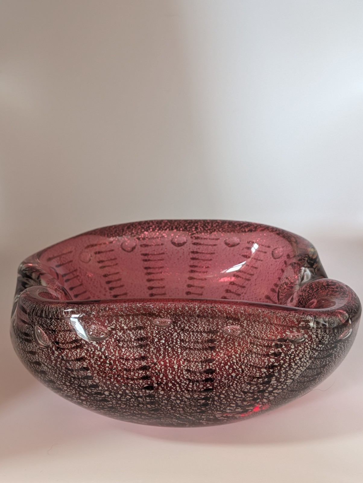 MCM Murano Glass Cranberry 6\ MCM Murano Glass Cranberry 6\