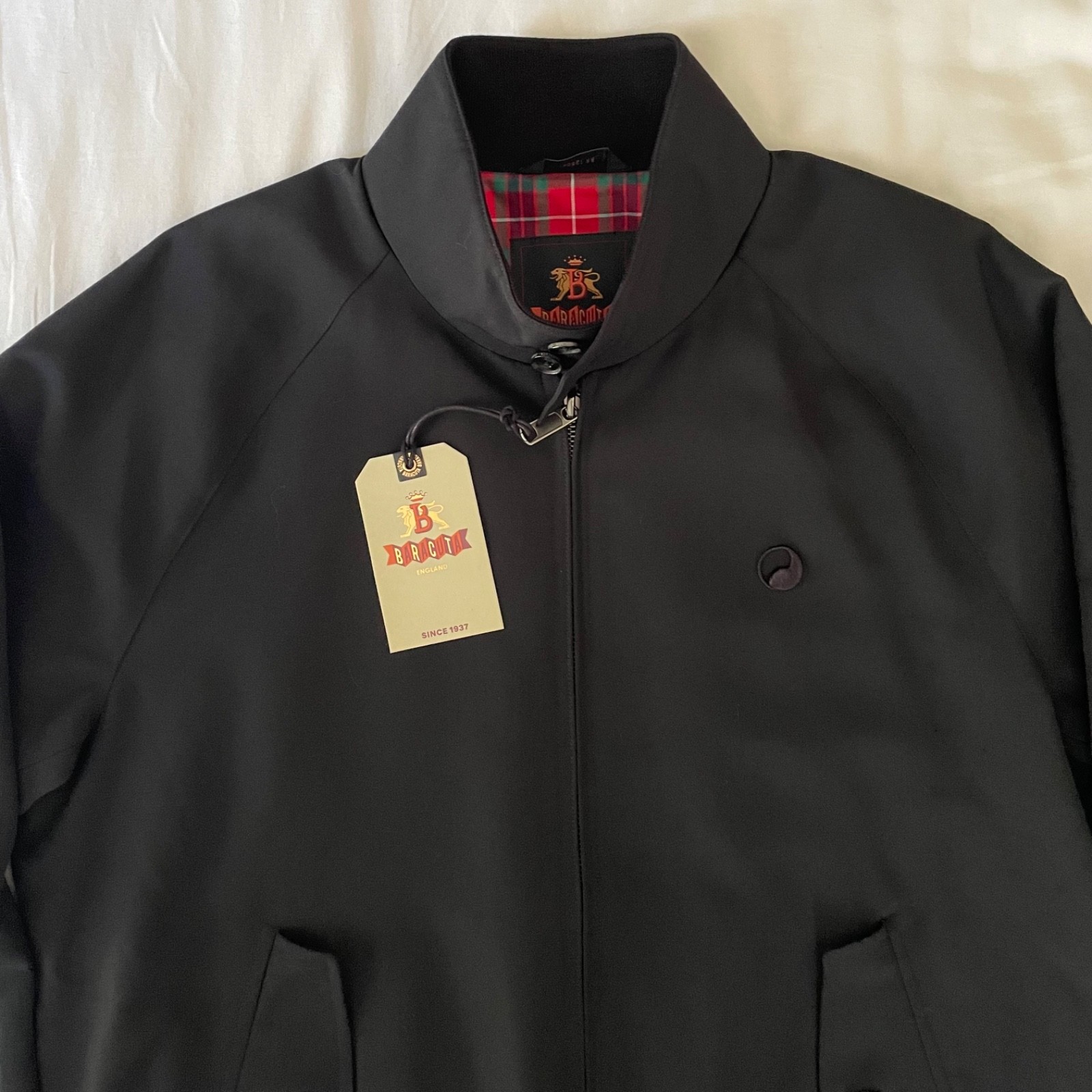 BARACUTA / OUR LEGACY G9 Harrington Jacket Collab - Black WOOL 42 -NEW WITH TAGS