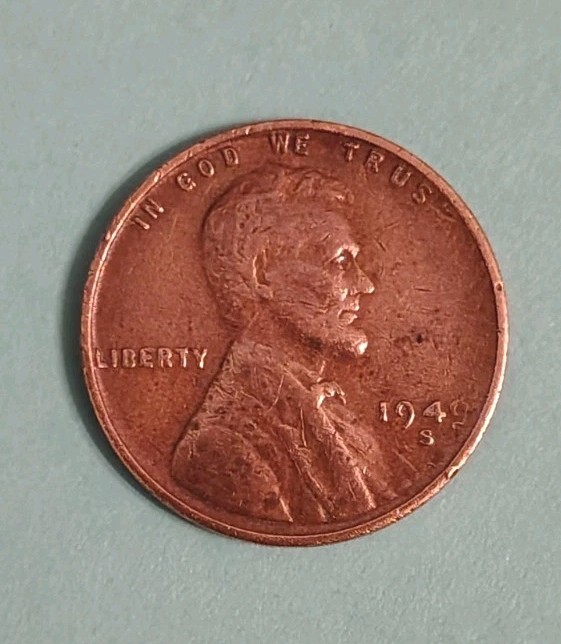 ERROR 1949 S Lincoln Wheat Penny Error T in TRUS is missing, Many Errors ERROR 1949 S Lincoln Wheat Penny Error T in TRUS is missing, Many Errors