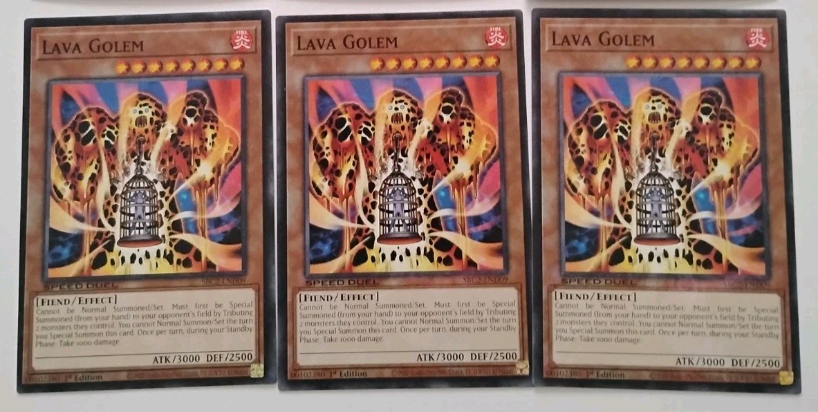 3x Lava Golem SBC2 Common Yugioh Mint 