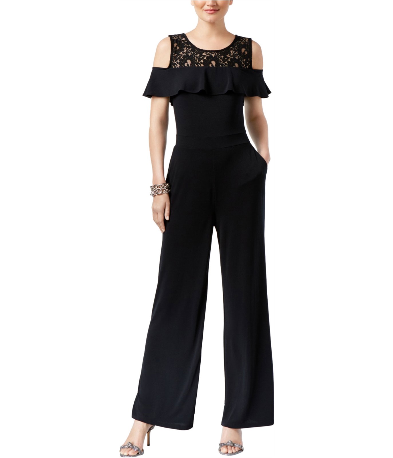 I.N.C Womens Cold-Shoulder Jumpsuit