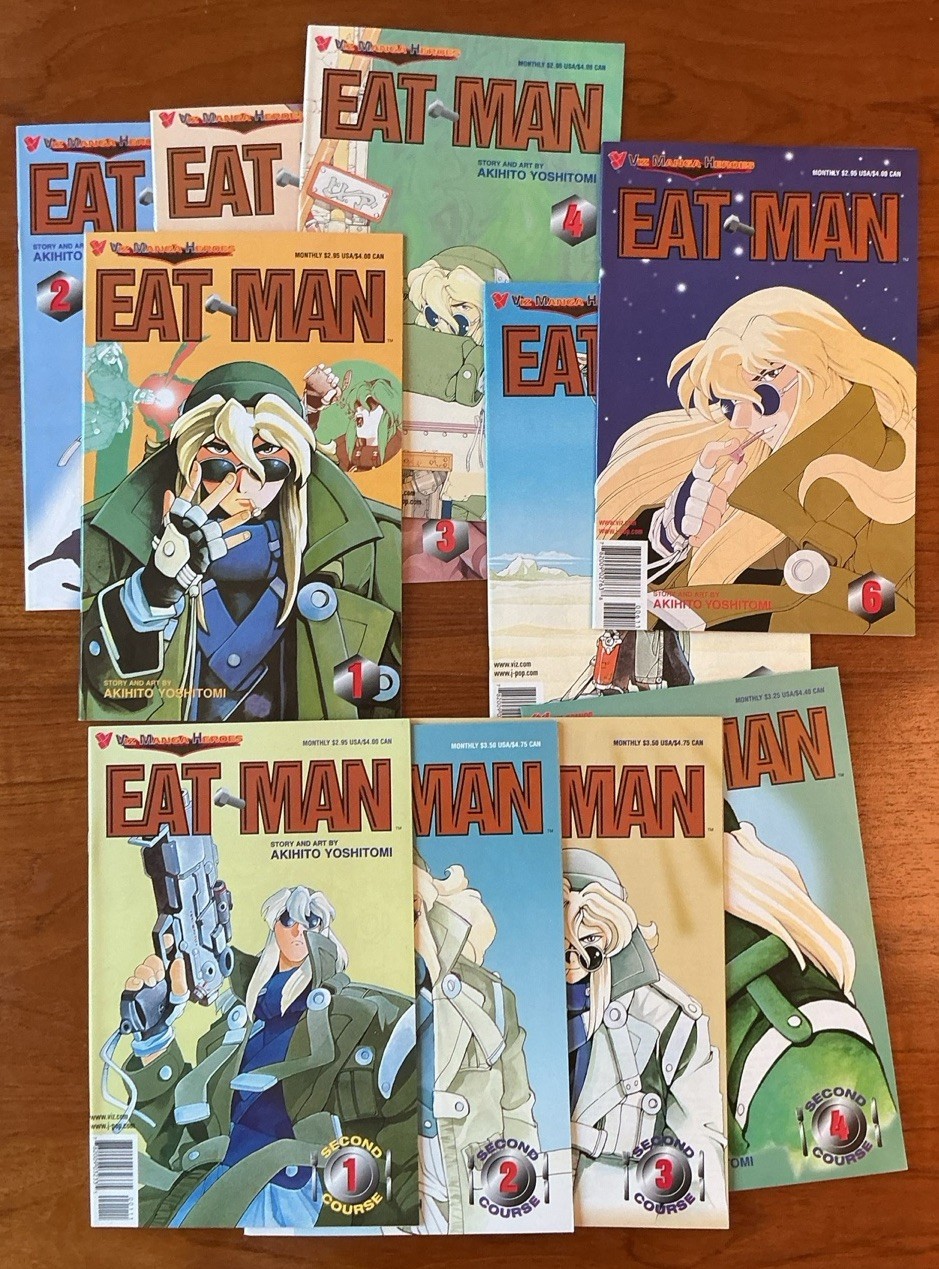 Eat-Man manga comics Vol. 1 #1-6, Vol. 2 #1-4 Akihito Yoshitomi, Viz 2 3 5 10 ct Eat-Man manga comics Vol. 1 #1-6, Vol. 2 #1-4 Akihito Yoshitomi, Viz 2 3 5 10 ct