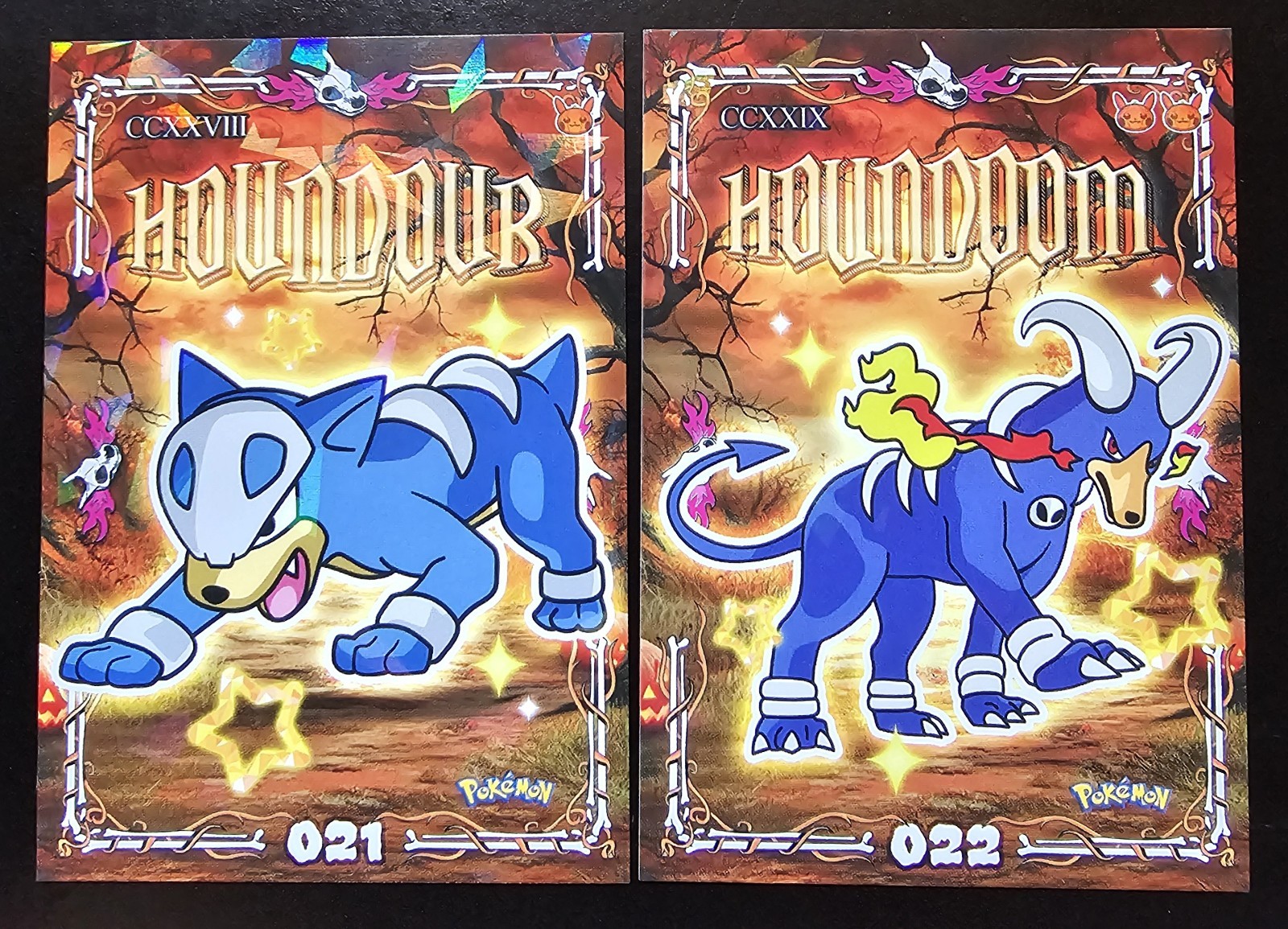 HOUNDOUR X HOUNDOOM SHINY LOT - POKEMON PRISMA HALLOWEEN CCG HOLO 2026
