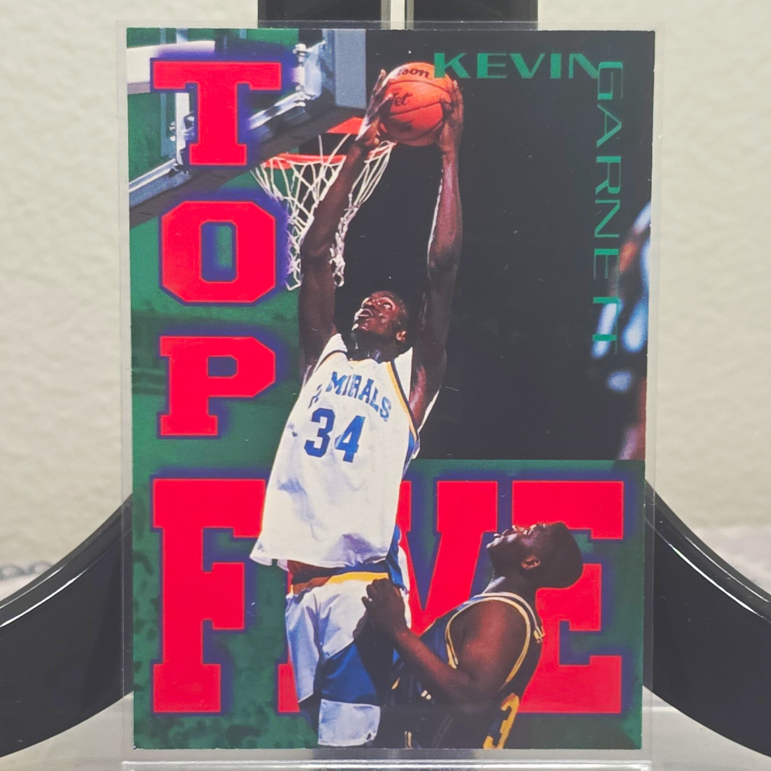 1995 Signature Rookies Fame & Fortune Top Five Kevin Garnett #T5 (RC)