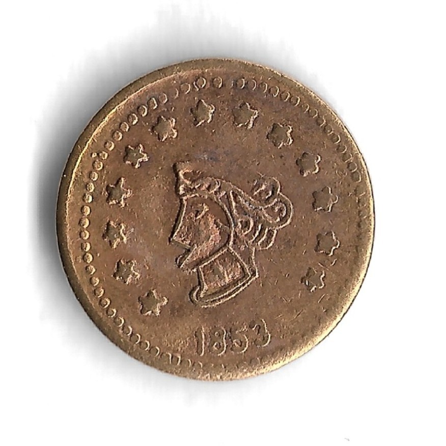 *Souvenir Gift Shop Repro* 1853 California Gold 1/2 Dollar Small Token