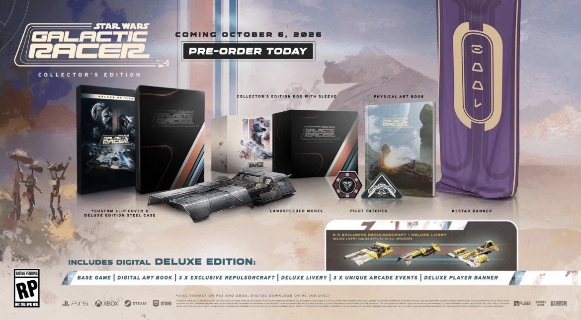 Star Wars Galactic Racer: Collector's Edition - PlayStation 5 PS5 PRESALE 10/6